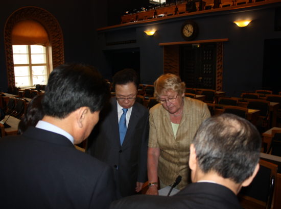 Riigikogu esimehe Ene Ergma kohtumine Korea Vabariigi Rahvusassamblee presidendi Hee Tae Parkiga